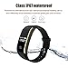 WEMOSI Bluetooth 4.0 Fitness Tracker - Heart Rate Blood Pressure Blood Oxygen Monitor - Sports Activities Calorie Burned Sleep Model - for Women Men Kids - Black