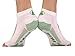 FitLeaf Toeless BAMBOO Yoga Socks, Non-Slip Grip for Pilates, Barre 2 PAIRS (Women 5-10 / Men 4-9, Pink and Blue)
