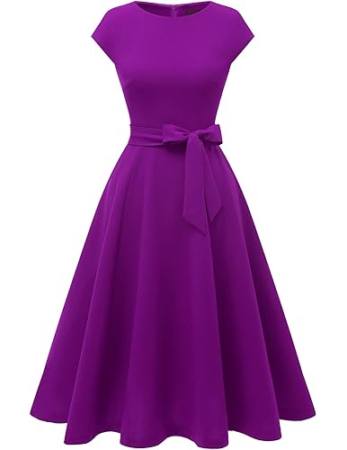 strapless open back dress Beautiful Light Purple Tea Length Wedding Party Dress, Lace Short Slee –  BeautyDressy main image 0