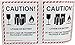 Caution Lithium Ion Battery Transport Warning Labels 4 x 4 3/4 Inch 500 Adhesive Stickers
