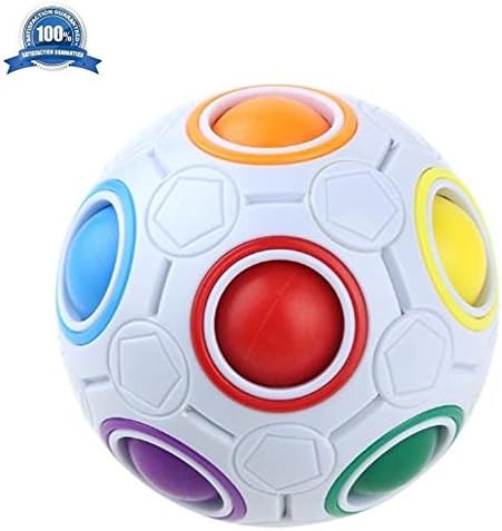 Fidget Toy Stress Relieve Puzzle Cube Ball Rainbow Magic Ball Matching Colors Game for Kids Adults Autism, Anxiety, ADHD &amp; More