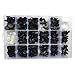 Lantee 415 Pcs Auto Car Door Fastener Clips Pins Rivet for Honda Chrysler GM Toyota Ford - Weatherstrip/Fender Bumper Shield/Hood Insulation/Fascia/Trim Panel/Push Type Retainer & Square Screw Nut