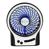 USB Fan BENGOO Table Desk Mini Fan Electric Portable Cooling Fan with Rechargeable Battery for Room Office Travelling Camping Use–Black (Remove the Plastic film in the Battery Case before Operation)