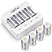 3.7 V Li-ion Battery & Charger [750mAh 3.7V 8pack] for Arlo Wireless Security Cameras (VMC3030/VMK3200/VMS3230/3330/3430/3530) Flashlight Microphone Polaroid [UL Certified]