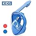 Greatever [Newest Version] Snorkel Mask Foldable 180 Panoramic View Free Breathing Full Face Snorkeling Mask with Detachable GoPro Mount, Dry Top Set Anti-fog Anti-leak for Adults & Kids