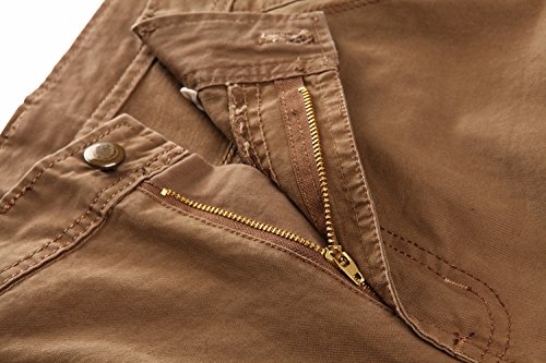 EKLENTSON Men's Cargo Pants Relaxed Fit Cotton Work Pants Multi Pockets Khakis - Thumbnail 4