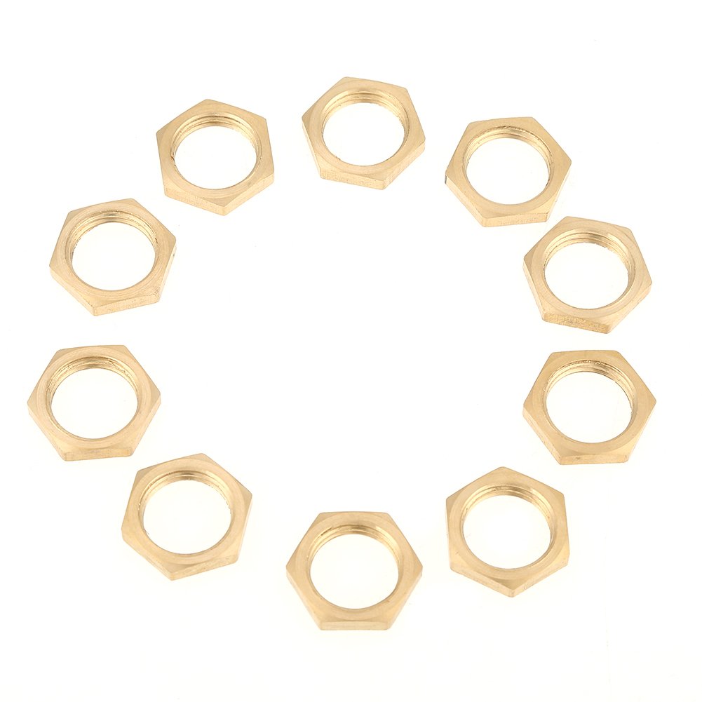 40pcs Brass Hex Lock Nuts G1/8 G1/4 G3/8 G1/2 G3/4 G1 Thread Pipe Fitting Thin Nut