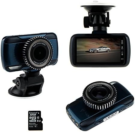 AUBBC 3.0"LCD HD Car DVR Camera IR Night Vision Video Tachograph G- sensor Cam Recorder with 32GB Micro SD Card(Dark blue)