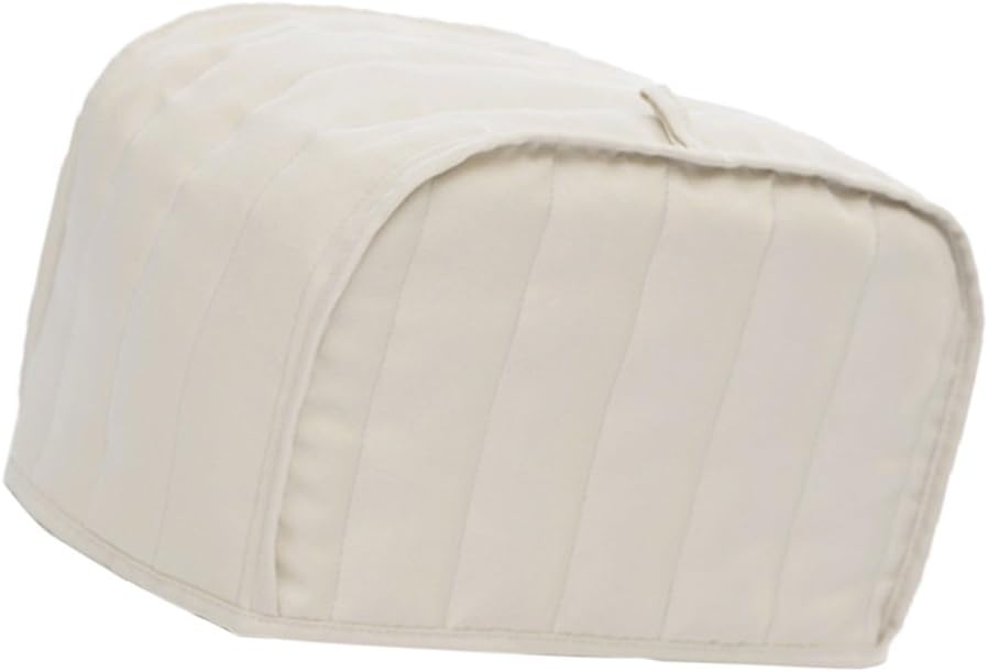 Toaster Cover, Polyester Toaster Appliance Cover for Four Slice Toaster and Dust & Fingerprint Protection / 11.5 X 8 X 8cm (Beige)