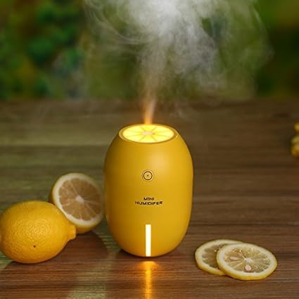 Shoppoworld Mini Lemon Humidifier, Portable Cool Mist Mini USB Air Humidifier with Night