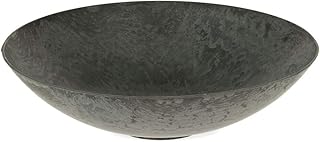 matches21 Runde Flache Pflanzschale Pflanzgefäß Blumenschale Kunststoff Schale Marmoroptik grau 1 STK. Ø 35x10 cm
