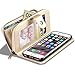Vofolen Sliding Cover for iPhone 8 Case Wallet Credit Card Holder ID Slot Hidden Pocket Dual Layer Bumper Scratch Resistant Protective Hard Shell Hybrid Rubber Armor Case for iPhone 7 iPhone 8