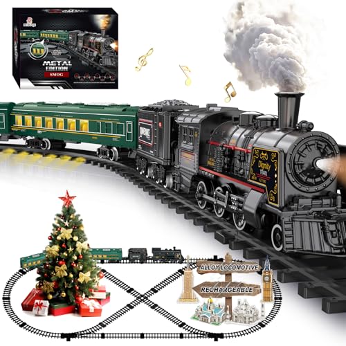Green Luxury Rechargeable Christmas Train Set