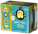 Sir Bananas Monkey Mates, Bananamilk, 8 oz (6 ct), Low Fat Milk with Real Bananas in Individual, Single Serve Milk Box Cartons Ready to Drink, with 8 Grams of Protein