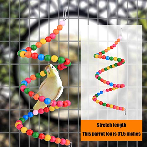 image for GABraden 4 pcs Bird Parrot Toys, Bird Swing Toy Colorful Chewing Hangi