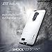 COVRWARE [Iron Tank] case Compatible with ZTE ZMAX PRO/ZTE Carry, with Built-in [Screen Protector] Full-Body Rugged Holster Armor Case [Brushed Metal Texture Design][Belt Clip][Kickstand], White