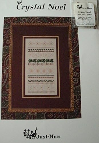 Crystal Noel Cross Stitch Sampler Pattern with Bead Packet From Just Nan