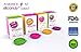 Silicandy Cookie Stamp Molds - 4/6 Set - Great for Activities with Kids - Themes are Get Well Soon / Royal Princess / Social Media Tween / Spread the Love - Silicone Kit for Homemade Cookies [Pink]