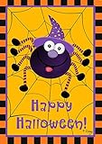 Spider Halloween Garden Flag Witch Hat Spooky 12.5