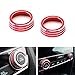 iJDMTOY 2pcs Red Anodized Aluminum AC Climate Control Turner Ring Covers Compatible with 2016-21 10th Gen Honda Civic