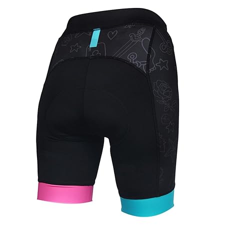 Baoblaze Frauen Radfahren Unterwäsche 3D Gepolstert Hosen Atmungsaktiv Weich Fahrradunterhose Fahrradhose Radunterhose Radspo