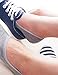 Vero Monte 4 Pairs Women Middle Profile No Show Socks (6-7.5, 2 Grey + 2 Black) 45051
