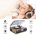 Looptone 6-in-1 Record Player with Built in Speakers, 3 Speed Wooden Turntable Cassette Player, FM AM Radio, USB SD MMC Player,Recording Vinyl to MP3thumb 3