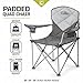 Core Equipment Folding Padded Quad Chair with Carry Bag, Gray