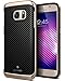 Caseology Envoy for Galaxy S7 Case (2016) - Premium Leather - Carbon Fiber Black