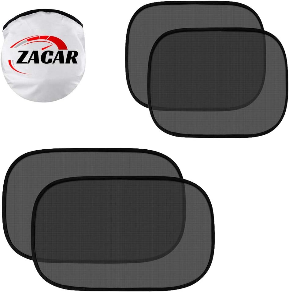 ZACAR Car Window Shade (4 Pack), Baby Car Sun Shade, Cling