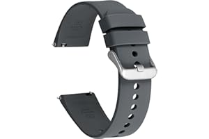 Ayadoo 18mm 19mm 20mm 21mm 22mm Silicone Watch Bands, Sporty Series Watch Straps with Quick Release