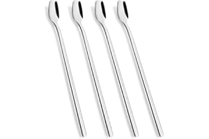 Long Handle Spoon, Coffee Stirrers, 8-Inch Iced Teaspoon,Ice Cream Spoon,Premium 18/10 Stainless Steel Mixing Stirring Spoons