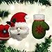 MAGGIFT Handmade Christmas Tree Hanging Ornament Snowman/Santa Claus/Gift Box/Glove/Cloth Decoration for Xmas Tree Party Holiday (Set of 10))