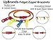 UpBrands Fidget Toys Zipper Bracelets Double Tour, Party Favors for Kids, Quiet Classroom Prizes, School Classroom Rewards, Goodie Bags, Easter Egg and Pinata Fillers, Students Incentives (Bi-color)