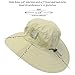 Safari Sun Hat Wide Brim Bonnie Fishing Cap with Adjustable Drawstring Olive for Men & Women