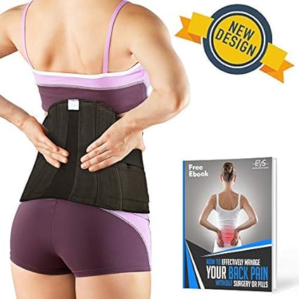 Amazon Com Faja Lumbar Para Espalda Baja Cinturon De Apoyo Para Hombres Y Mujeres Con Correas Ajustables Soporte Para Espalda Para Alivio Del Dolor De Espalda Baja Con Varillas Extraibles Cinturon De Apoyo