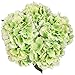 Luyue 5 Big Heads Artificial Silk Hydrangea Bouquet Fake Flowers Arrangement Home Wedding Decor (Green)
