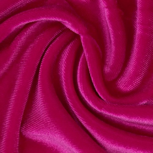 Stretch Velvet Knit Fuchsia Fabric By The Yard
