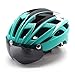Cycling Bicycle Helmet with Detachable Magnetic Goggles Visor Shield for Women Men Mountain & Road Bike Helmets Adjustable Adult Safety Protection and Breathable