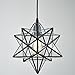 YOBO Lighting Transparent Glass Moravian Star Pendant Chandelier, 11 Inch