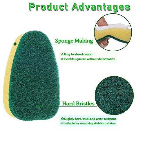 Dish Wand Refills,SUPBEC Sponge Heads Brush,Sponges Dishwand Refill ,Heavy Duty Dish Wand Brush