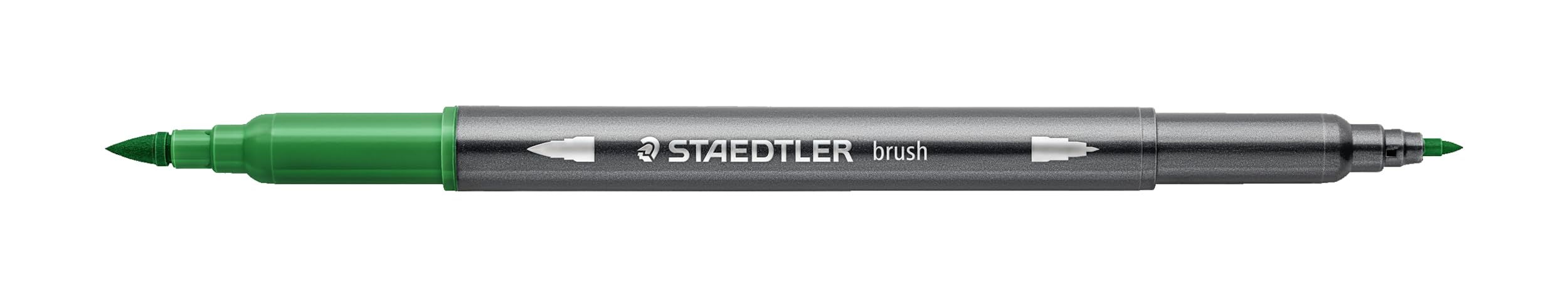 STAEDTLER Watercolour Design Journey 3001-5 Double Fibre Tip Pens Green Fine Tip and Flexible Brush Tip Water-soluble 10 Green Felt Tip Pens