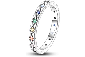 Parmuz 925 Sterling Silver Rings for Woman Dainty Stackable Ring CZ Star Moon Cross Eternity Engagement Bands Ring Gift for Her