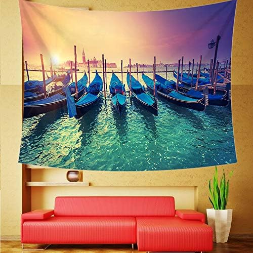 Tapestry Wall Hanging - Wall Tapestry Boat Printed Tapestries Nature Tapestry for Bedroom Living Room Dorm (79'' x 59'')