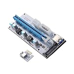 CFIKTE-VER-008S-PCI-E-Express-Cable-1X-TO-16X-Graphics-Extension-Ethereum-ETH-Mining-Powered-Riser-Adapter-Card-60cm-USB-30-Cable-4-Solid-Capacitors15pin-Male-to-6pin-Power-Slot-Connector-1-Pack