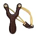 TOPRADE Brown Color Wooden Hunting Slingshot with Cotton Ammo for Catapult Game,Hunting-for Kids Children Adults (BROWN)