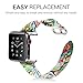 Fintie Band for Apple Watch 40mm 38mm, Premium PU Leather Patterned Replacement Wrist Strap for Apple Watch Series 4 (40mm) / Series 3 2 1 (38mm) All Models Men & Women - Love Tree
