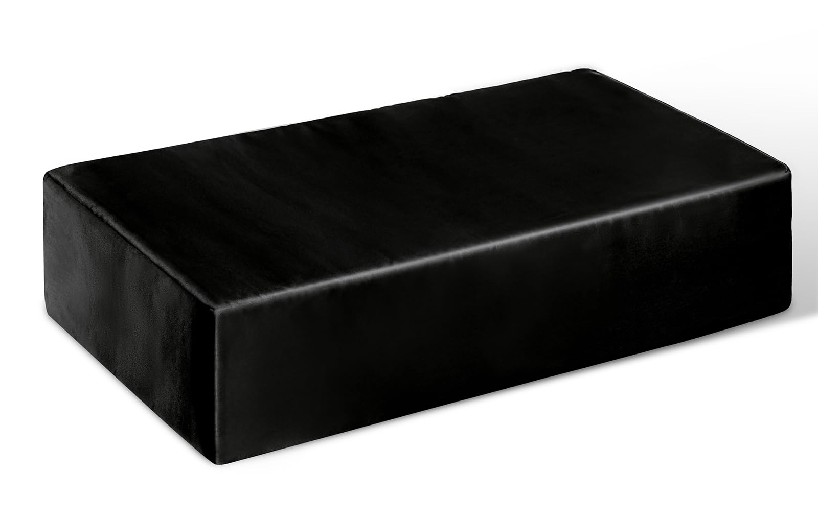 Photo 1 of P Pothuiny Black Cube Pillowcase, Smooth Satin Pillowcase with Hidden Zipper, 24"x12"x5.5" (ONLY Case)