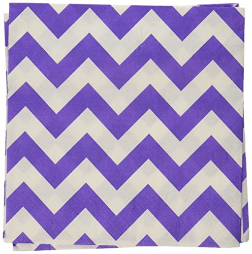 New Purple Chevron Luncheon Napkins | 16 Ct. | 6