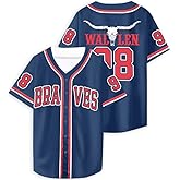 98 Baseball Shirt Women Cow Skull Graphic Fan Tshirt V Neck Country Vintage Jersey Button Down Short Sleeve Tops